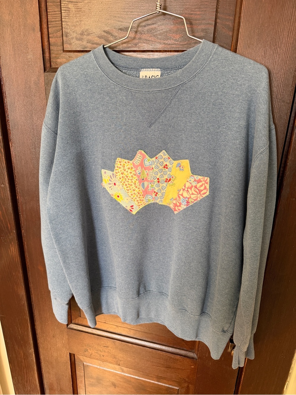 Upcycled Quilt Appliqué Sweatshirt